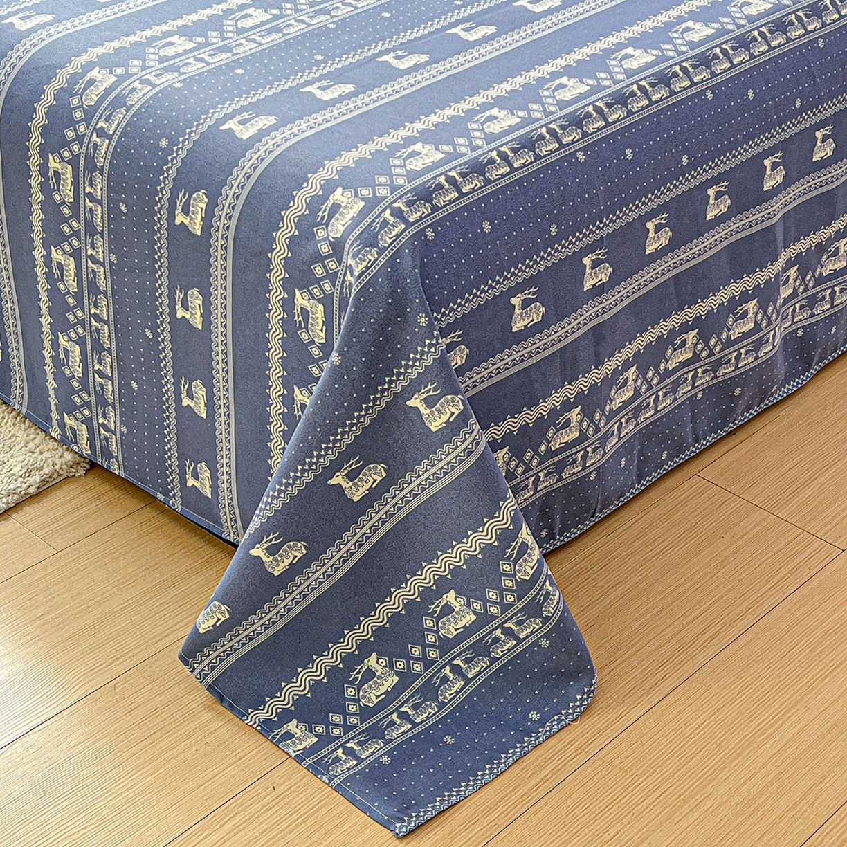 91家纺网 家纺一手货源 找家纺 栩裕纺织 2026春夏爆款老粗布凉席床单款凉席席子空调软席-提供买家秀 吉祥鹿-床单款