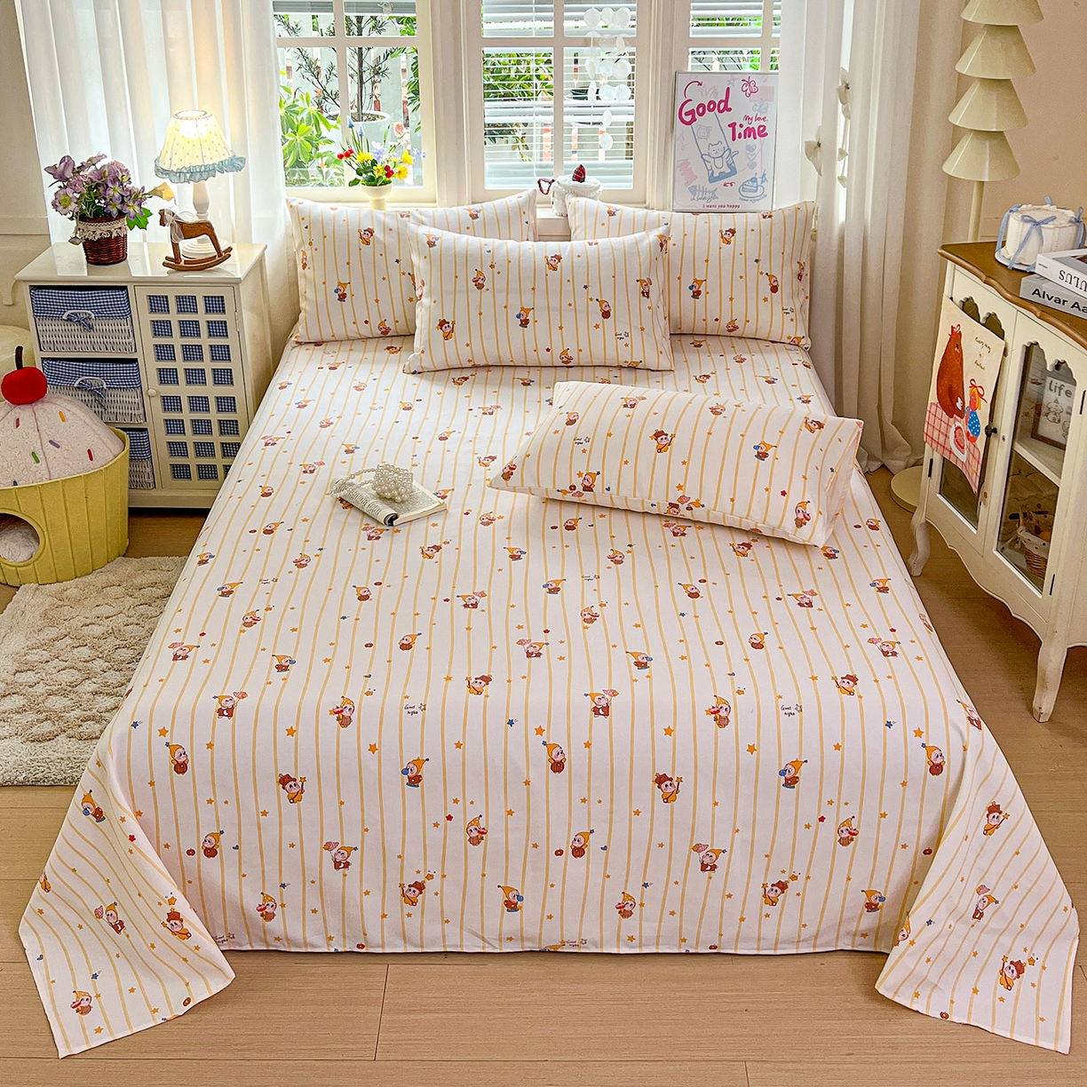 91家纺网 家纺一手货源 找家纺 栩裕纺织 2026春夏爆款老粗布凉席床单款凉席席子空调软席-提供买家秀 魔法喵星人-床单款