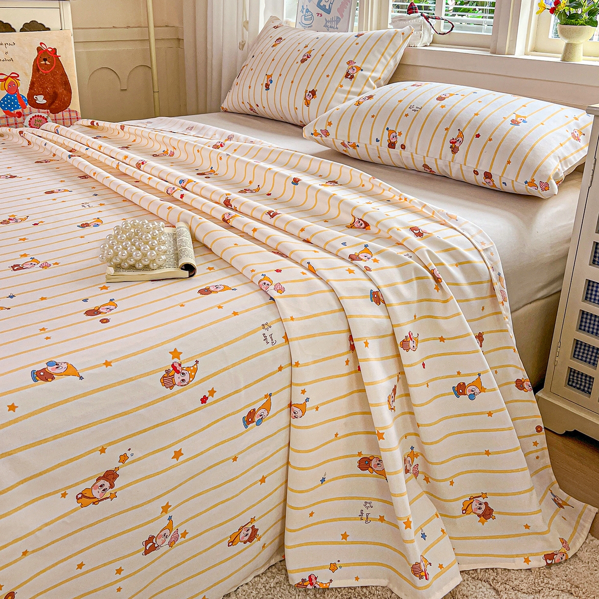 91家纺网 家纺一手货源 找家纺 栩裕纺织 2026春夏爆款老粗布凉席床单款凉席席子空调软席-提供买家秀 魔法喵星人-床单款