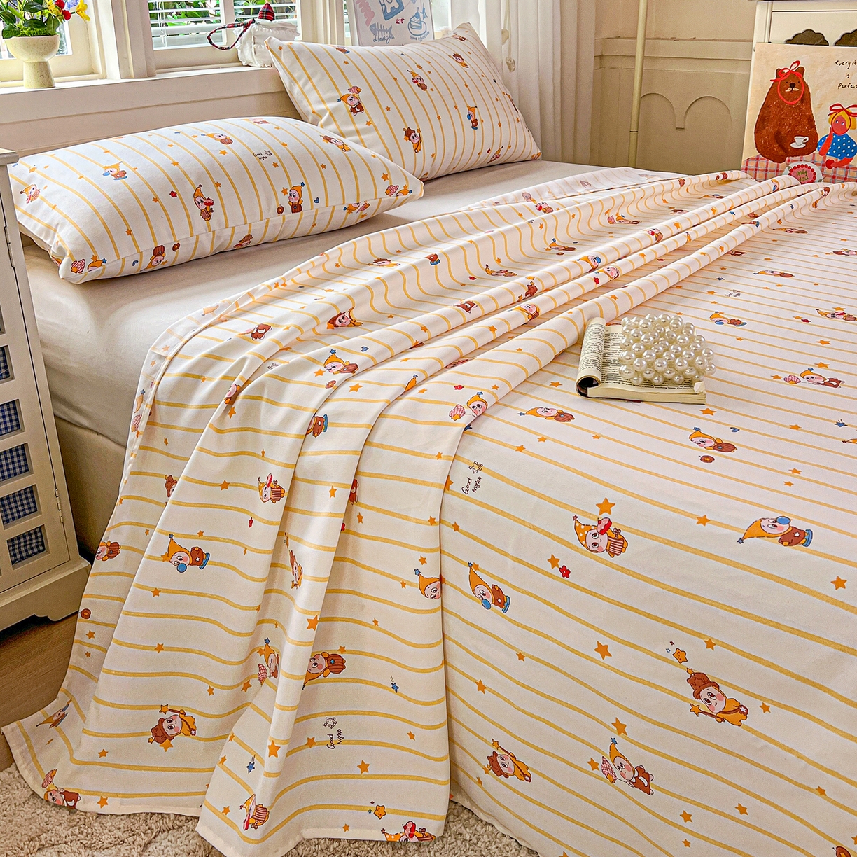 91家纺网 家纺一手货源 找家纺 栩裕纺织 2026春夏爆款老粗布凉席床单款凉席席子空调软席-提供买家秀 魔法喵星人-床单款