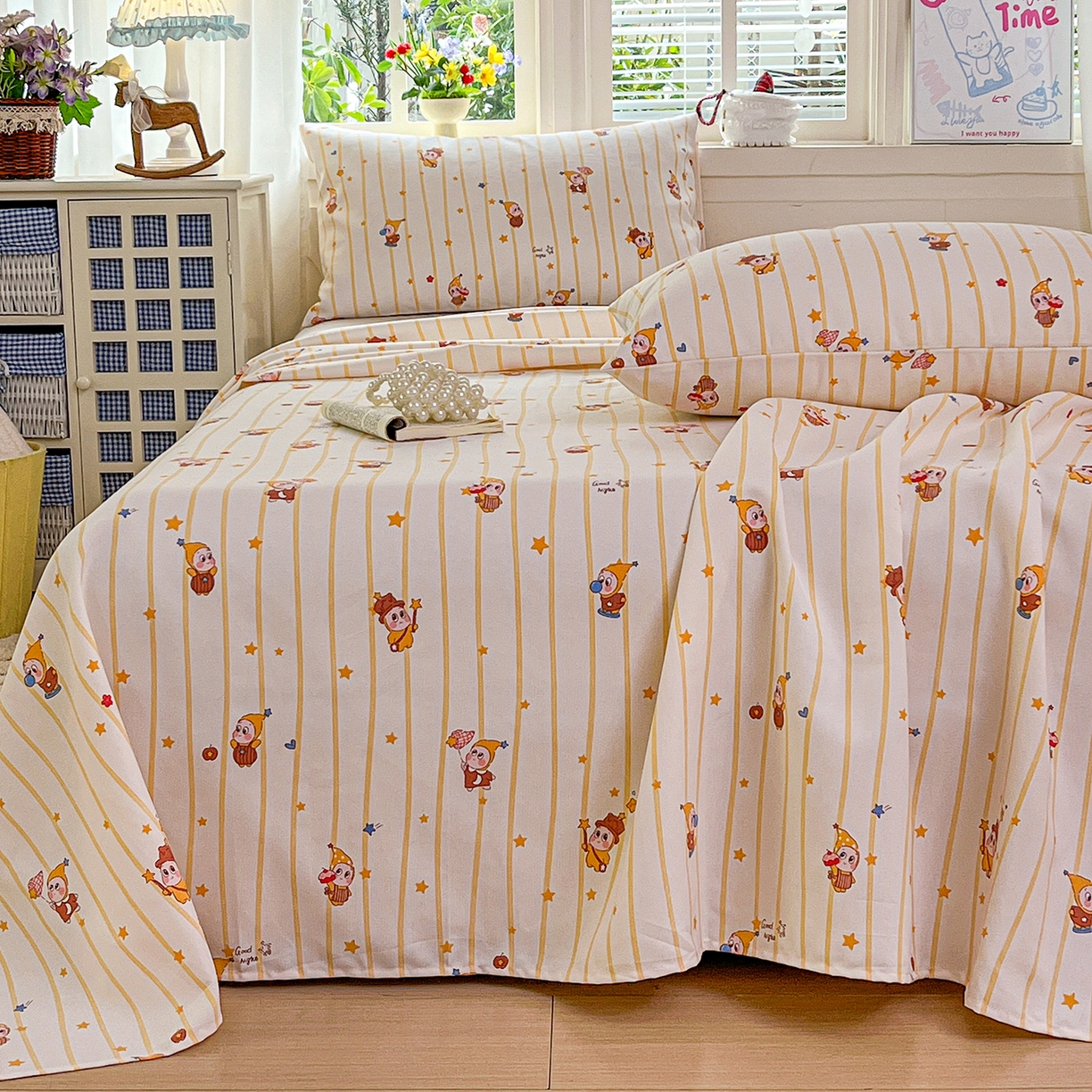 91家纺网 家纺一手货源 找家纺 栩裕纺织 2026春夏爆款老粗布凉席床单款凉席席子空调软席-提供买家秀 魔法喵星人-床单款