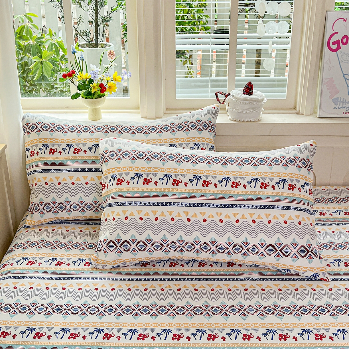 91家纺网 家纺一手货源 找家纺 栩裕纺织 2026春夏爆款老粗布凉席床单款凉席席子空调软席-提供买家秀 热带雨象-床单款