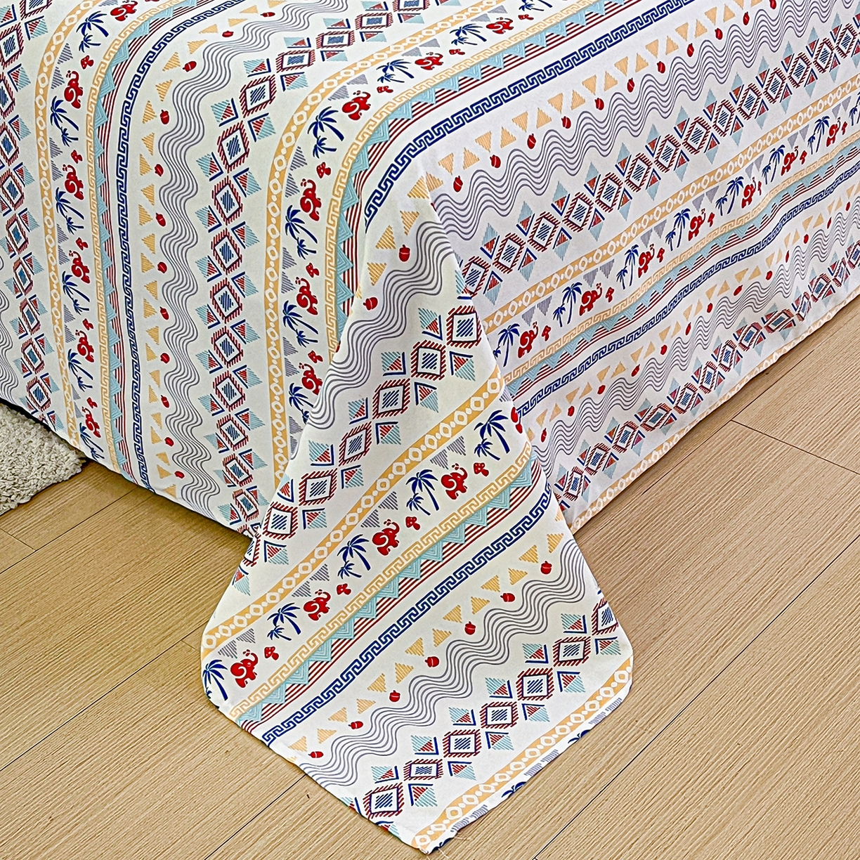 91家纺网 家纺一手货源 找家纺 栩裕纺织 2026春夏爆款老粗布凉席床单款凉席席子空调软席-提供买家秀 热带雨象-床单款