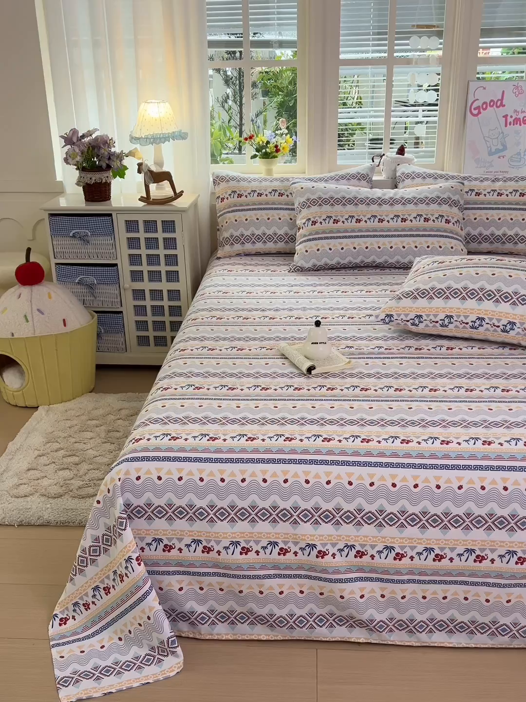 91家纺网 家纺一手货源 找家纺 栩裕纺织 2026春夏爆款老粗布凉席床单款凉席席子空调软席-提供买家秀 热带雨象-床单款