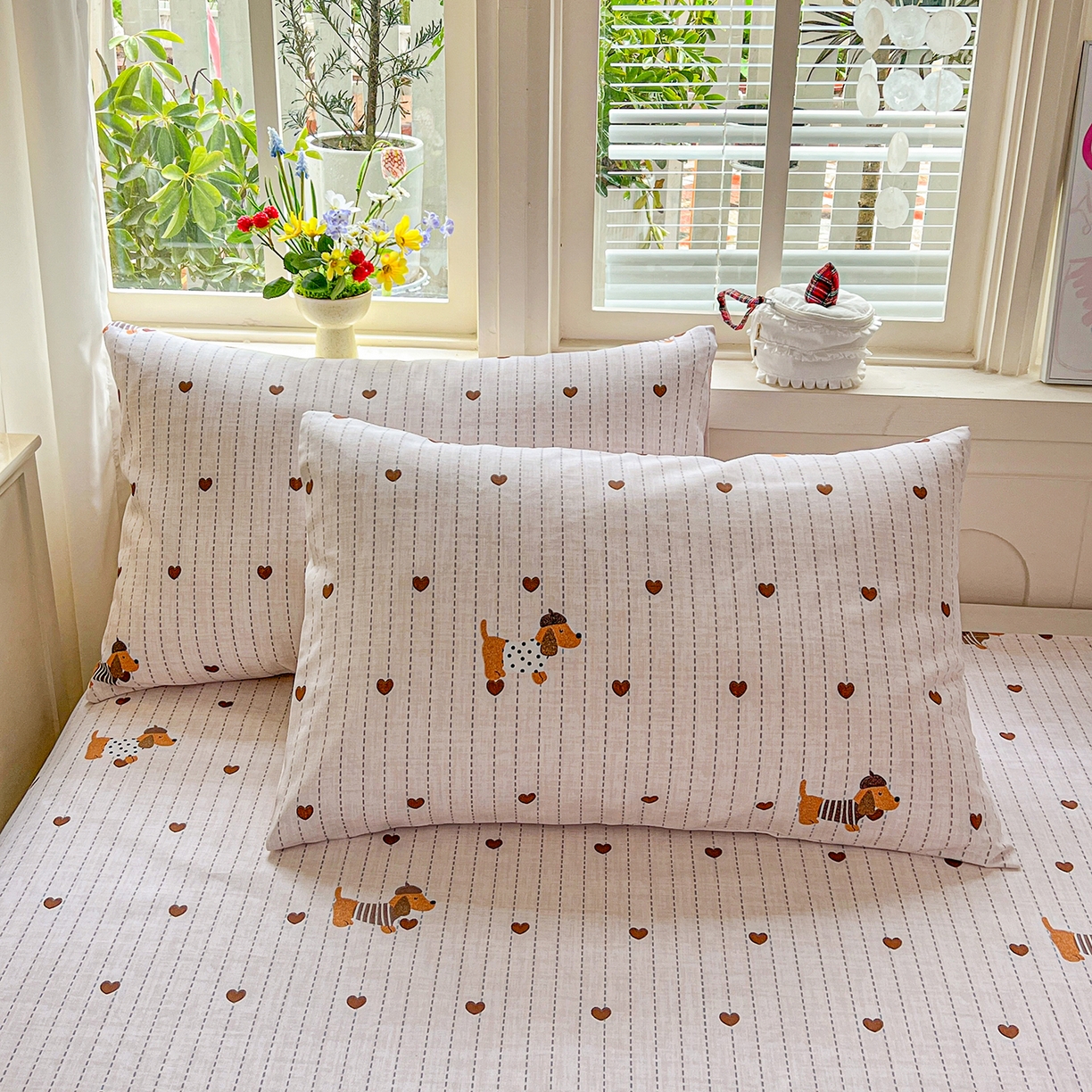 91家纺网 家纺一手货源 找家纺 栩裕纺织 2026春夏爆款老粗布凉席床单款凉席席子空调软席-提供买家秀 甜心腊肠狗-床单款