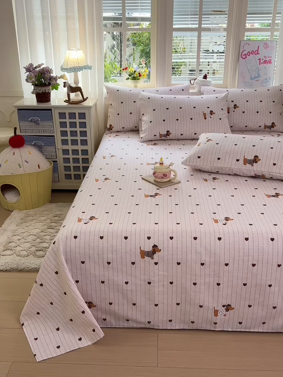 91家纺网 家纺一手货源 找家纺 栩裕纺织 2026春夏爆款老粗布凉席床单款凉席席子空调软席-提供买家秀 甜心腊肠狗-床单款