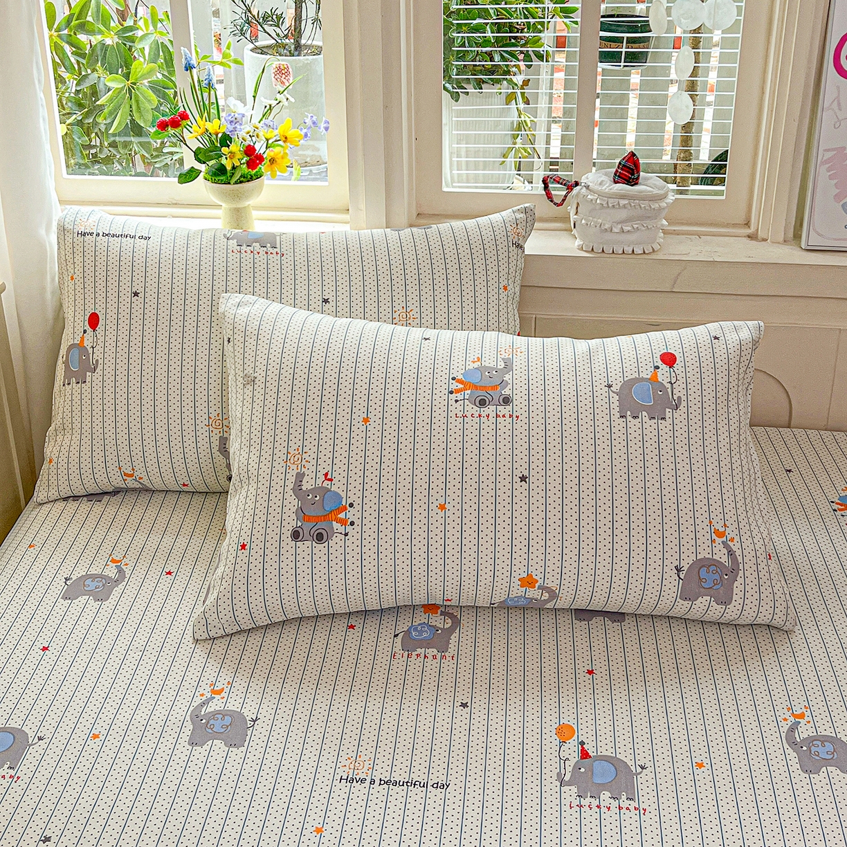 91家纺网 家纺一手货源 找家纺 栩裕纺织 2026春夏爆款老粗布凉席床单款凉席席子空调软席-提供买家秀 幸运小象-床单款