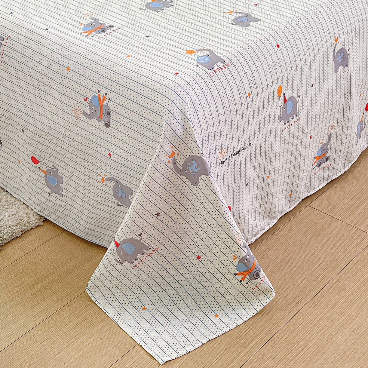 91家纺网 家纺一手货源 找家纺 栩裕纺织 2026春夏爆款老粗布凉席床单款凉席席子空调软席-提供买家秀 幸运小象-床单款