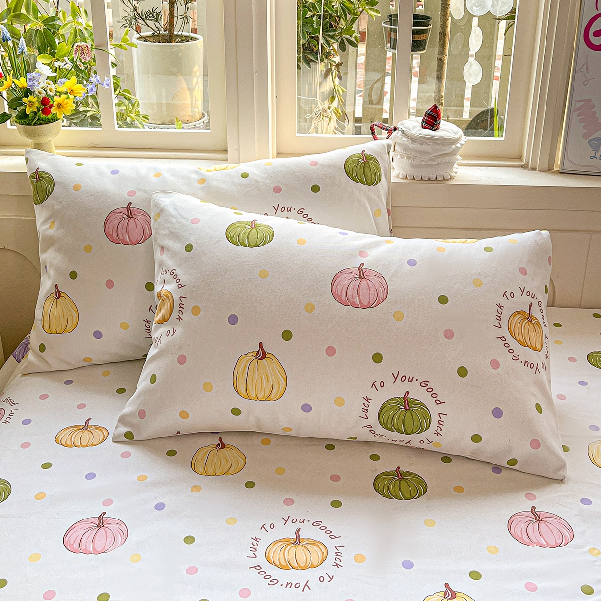 91家纺网 家纺一手货源 找家纺 栩裕纺织 2026春夏爆款老粗布凉席床单款凉席席子空调软席-提供买家秀 炫彩波点-床单款