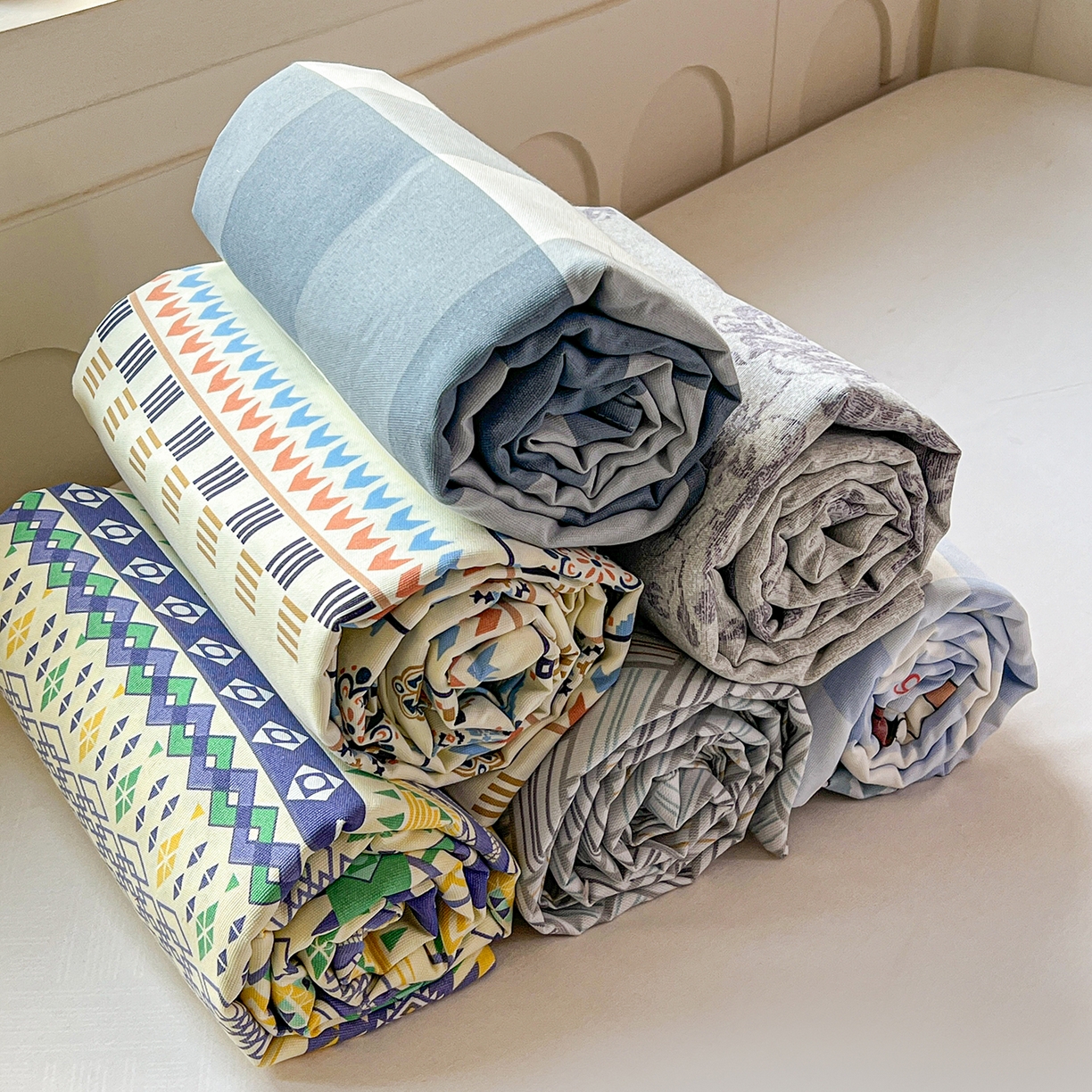 栩裕纺织 2026春夏爆款老粗布凉席床单款凉席席子空调软席-提供买家秀 组合