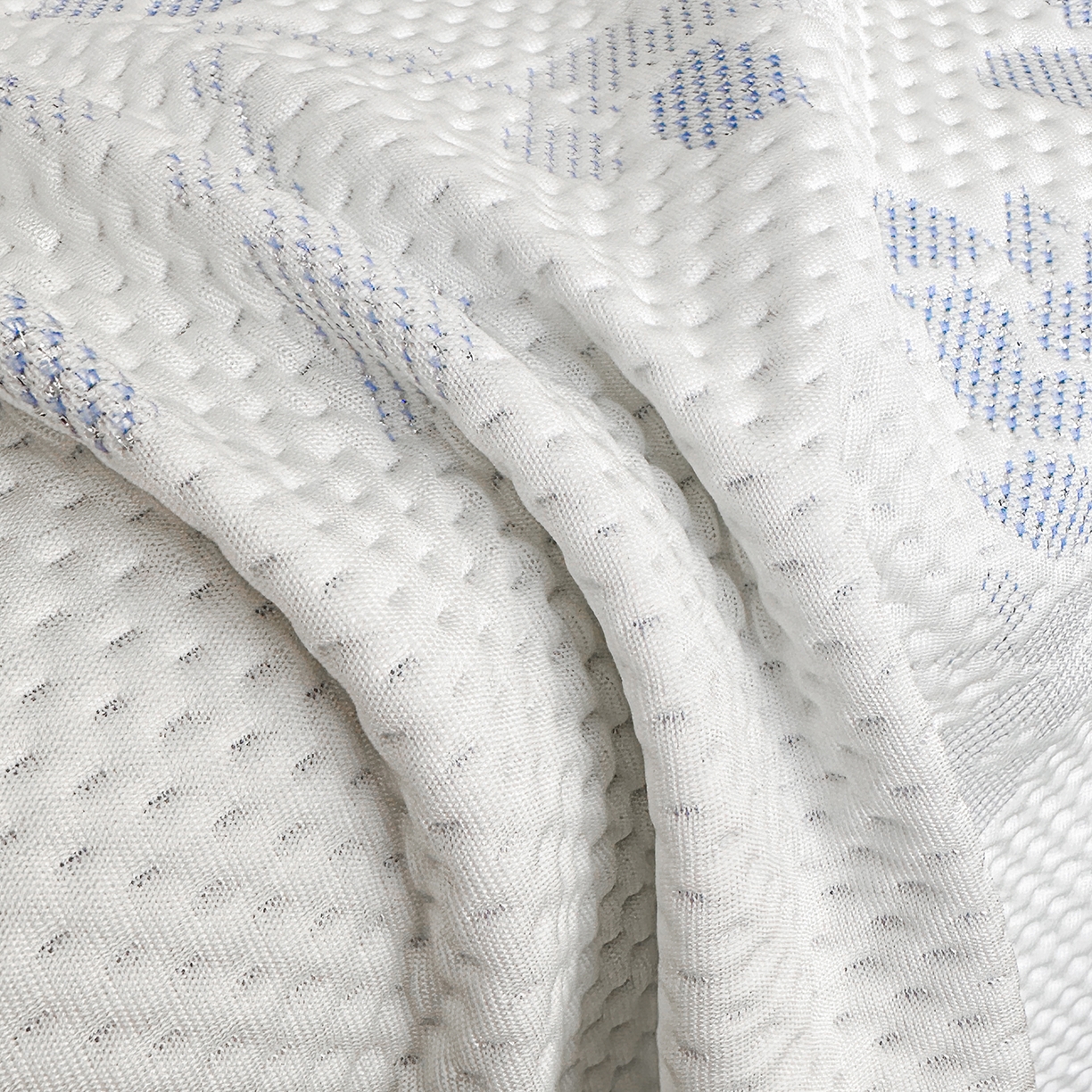 91家纺网 家纺一手货源 找家纺 （总）蓝邻家纺 2026新款PE提花凉席轻奢真丝绉花边款系列