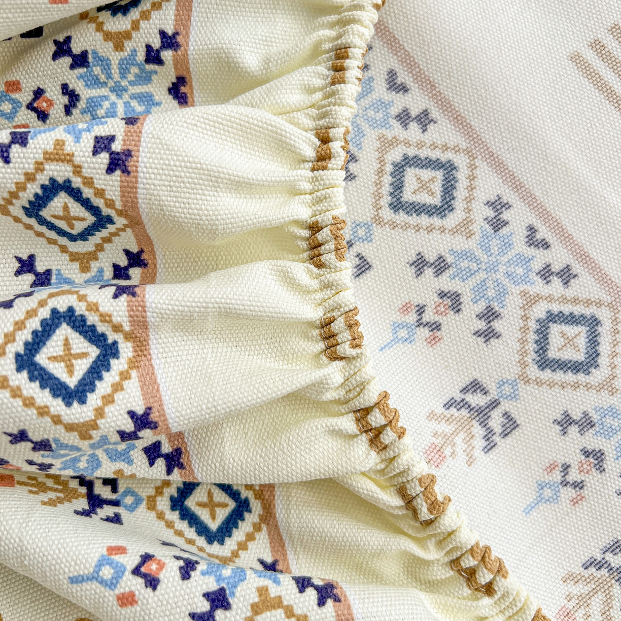 91家纺网 家纺一手货源 找家纺 栩裕纺织 2026春夏爆款老粗布凉席床单款凉席席子空调软席-提供买家秀 波西米亚-米-床笠款