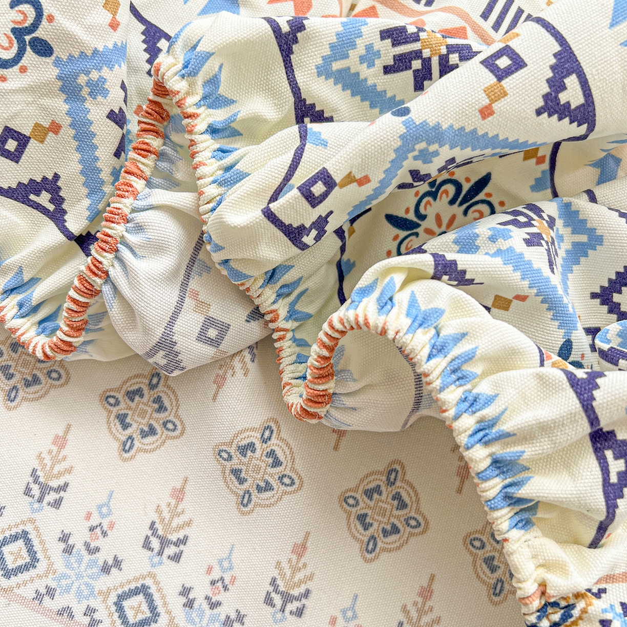 91家纺网 家纺一手货源 找家纺 栩裕纺织 2026春夏爆款老粗布凉席床单款凉席席子空调软席-提供买家秀 波西米亚-米-床笠款