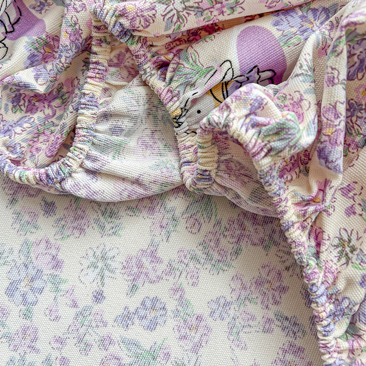 91家纺网 家纺一手货源 找家纺 栩裕纺织 2026春夏爆款老粗布凉席床单款凉席席子空调软席-提供买家秀 春天小兔-床笠款