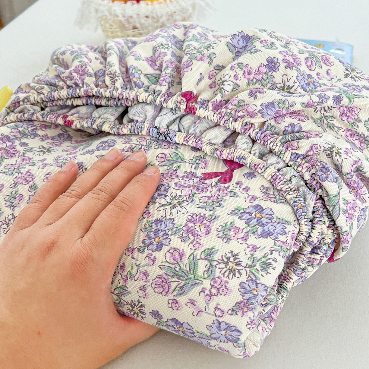 91家纺网 家纺一手货源 找家纺 栩裕纺织 2026春夏爆款老粗布凉席床单款凉席席子空调软席-提供买家秀 春天小兔-床笠款