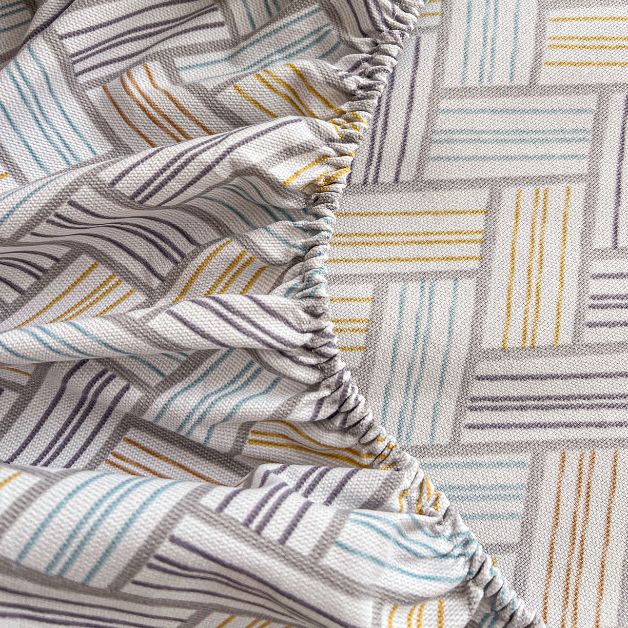 91家纺网 家纺一手货源 找家纺 栩裕纺织 2026春夏爆款老粗布凉席床单款凉席席子空调软席-提供买家秀 贵族格纹-床笠款