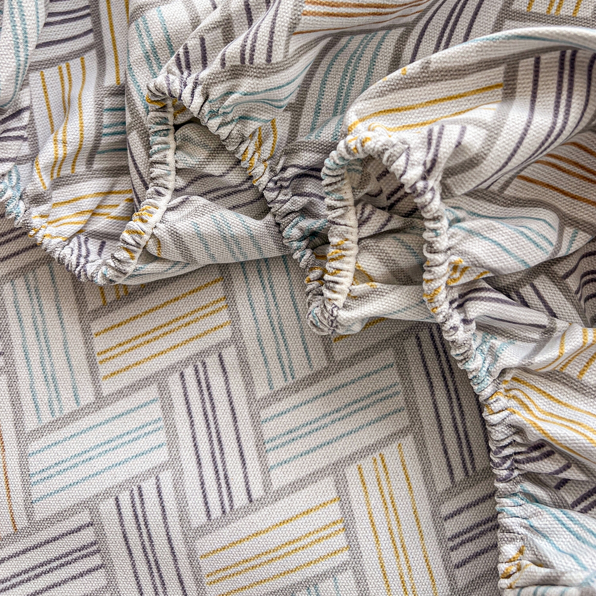 91家纺网 家纺一手货源 找家纺 栩裕纺织 2026春夏爆款老粗布凉席床单款凉席席子空调软席-提供买家秀 贵族格纹-床笠款