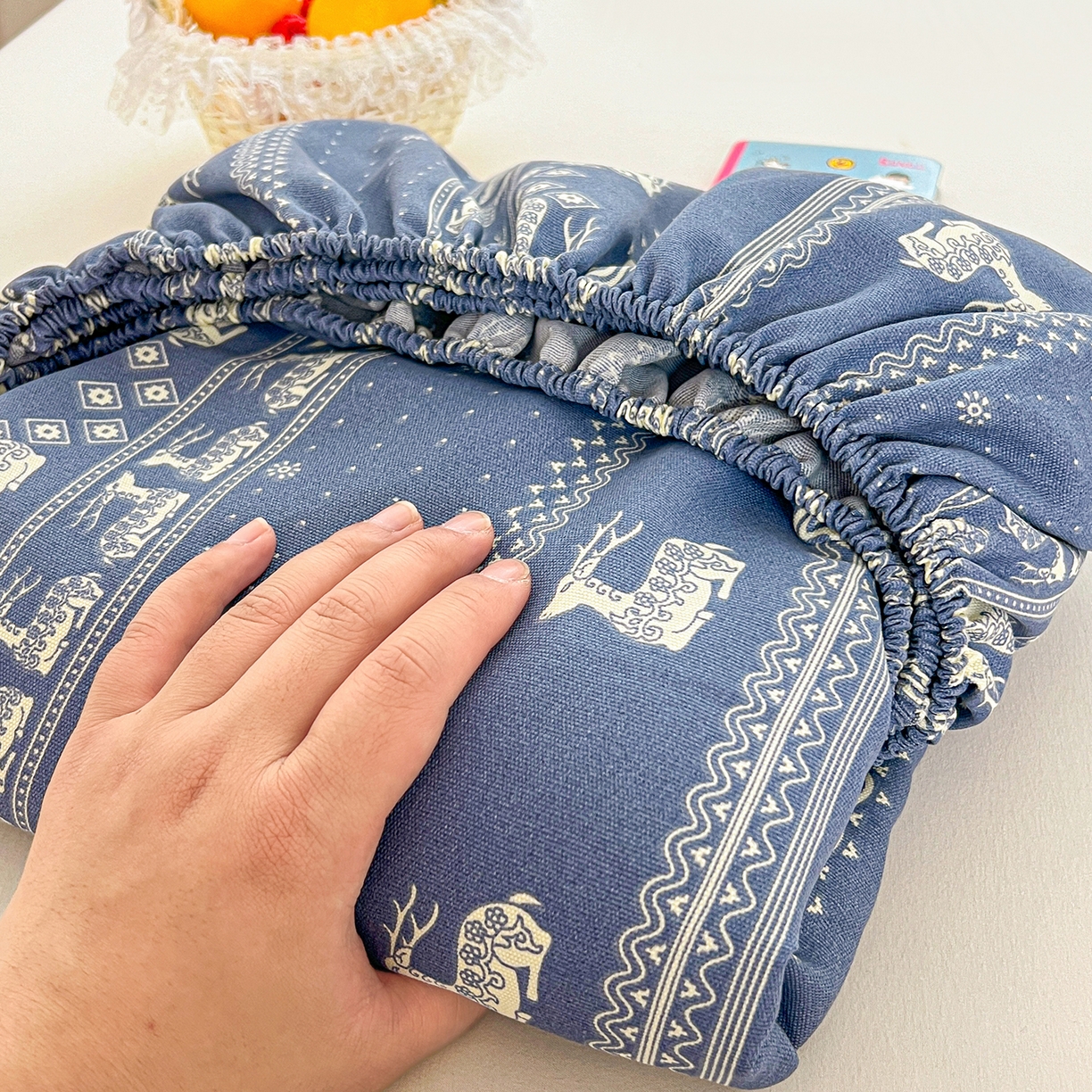 91家纺网 家纺一手货源 找家纺 栩裕纺织 2026春夏爆款老粗布凉席床单款凉席席子空调软席-提供买家秀 吉祥鹿-床笠款