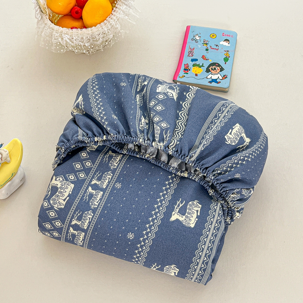 91家纺网 家纺一手货源 找家纺 栩裕纺织 2026春夏爆款老粗布凉席床单款凉席席子空调软席-提供买家秀 吉祥鹿-床笠款