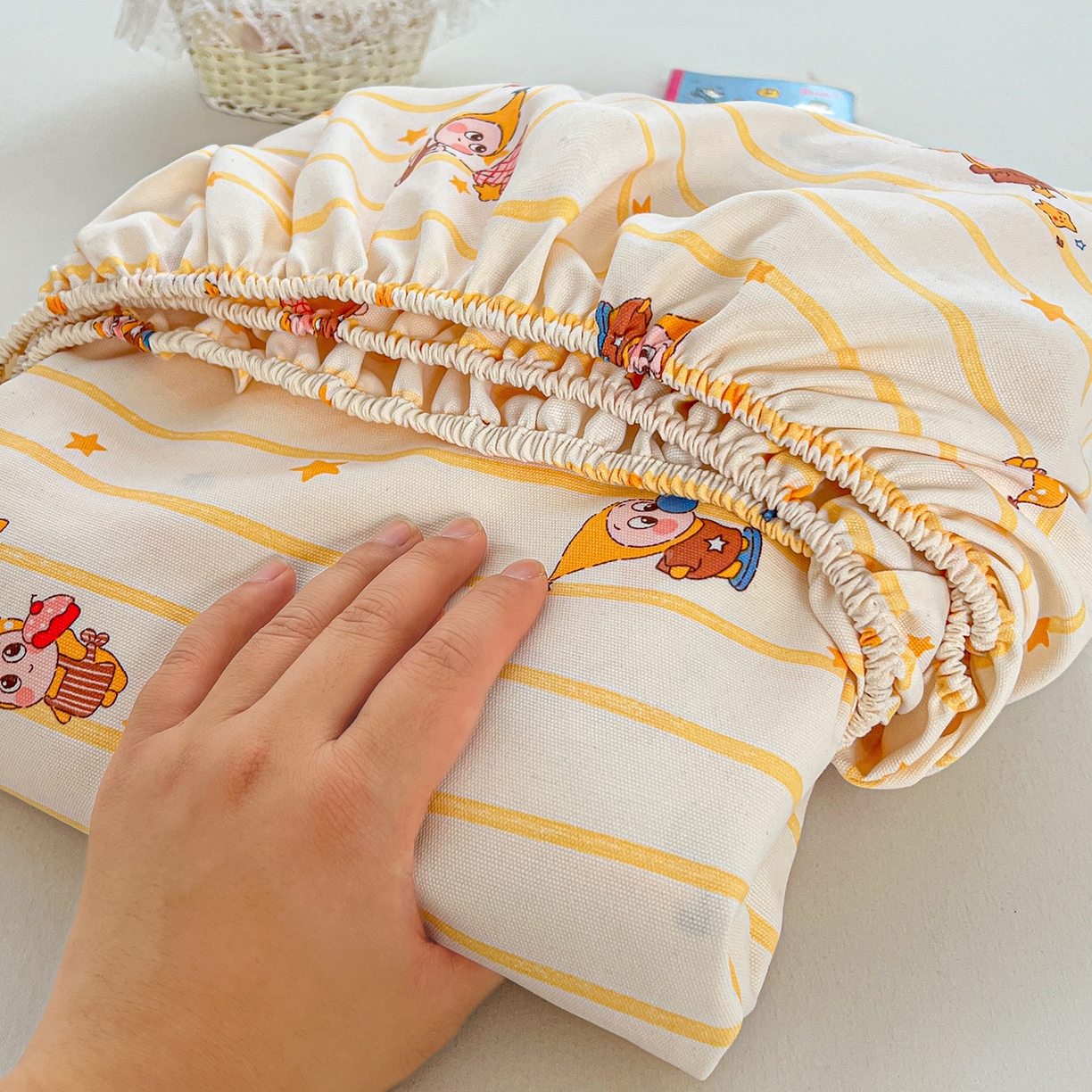 91家纺网 家纺一手货源 找家纺 栩裕纺织 2026春夏爆款老粗布凉席床单款凉席席子空调软席-提供买家秀 魔法喵星人-床笠款 