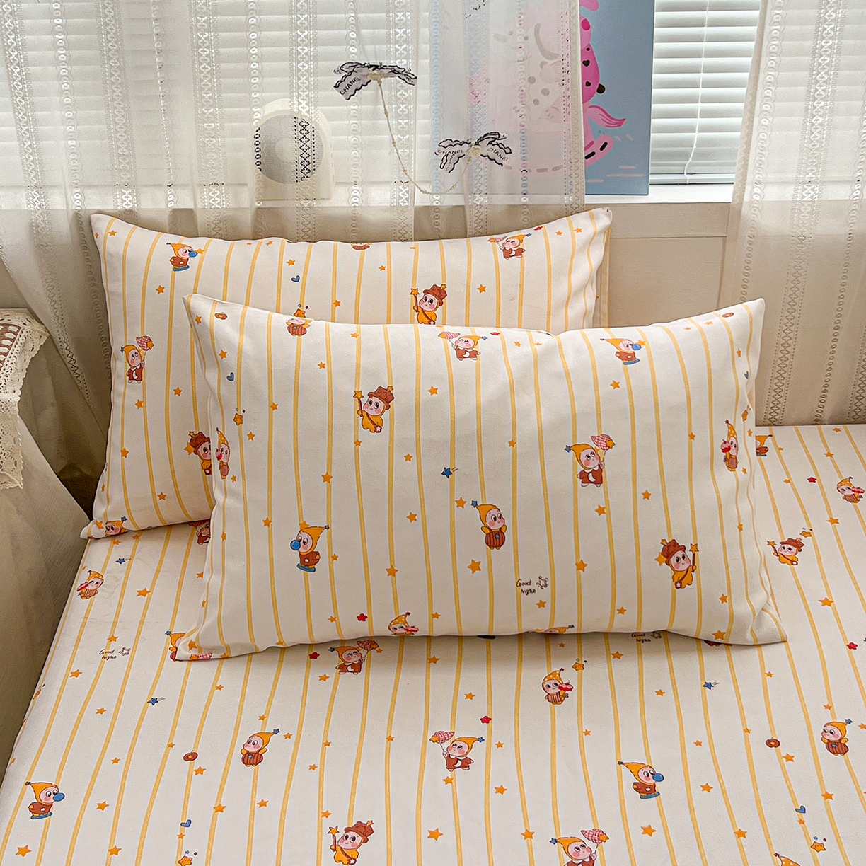 91家纺网 家纺一手货源 找家纺 栩裕纺织 2026春夏爆款老粗布凉席床单款凉席席子空调软席-提供买家秀 魔法喵星人-床笠款 