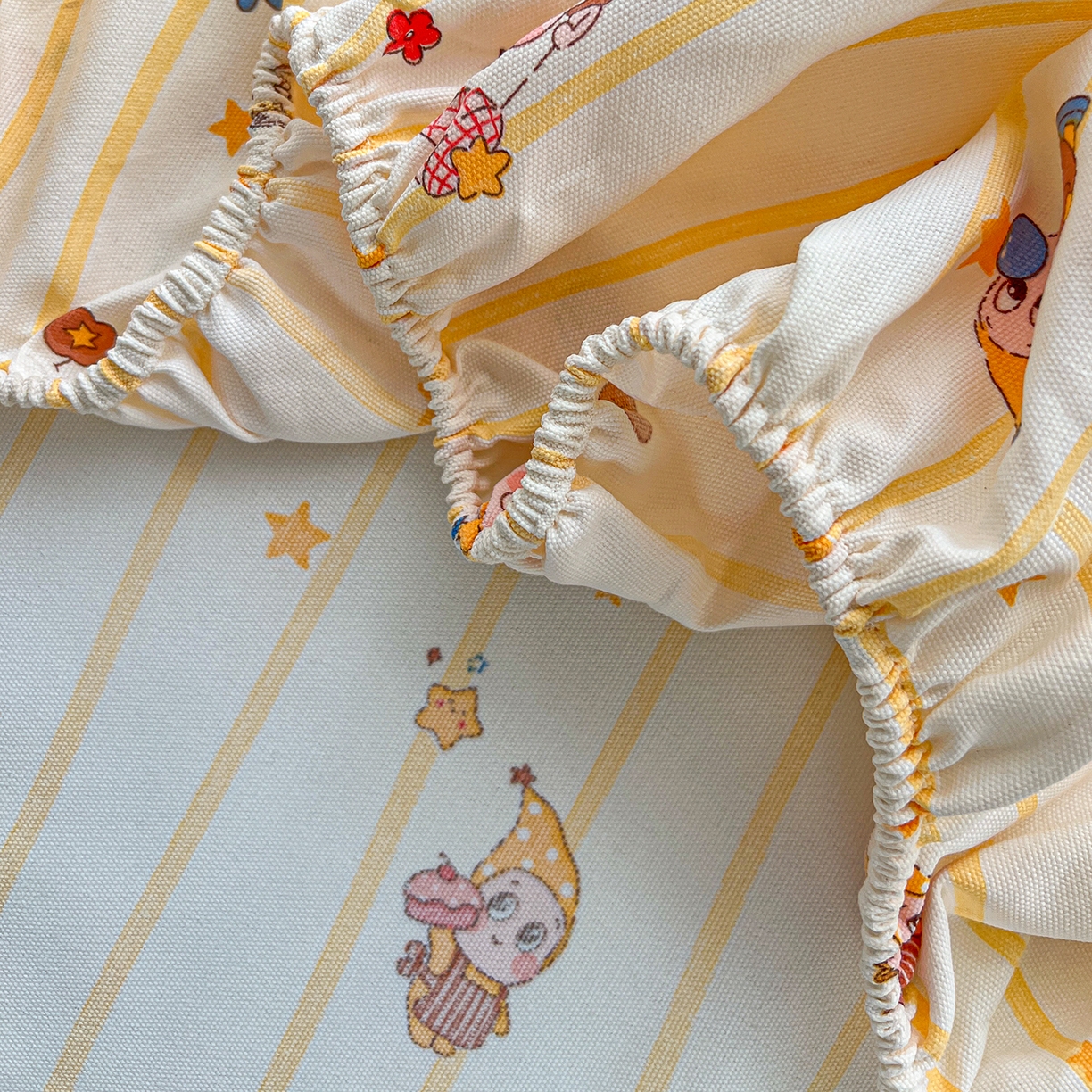 91家纺网 家纺一手货源 找家纺 栩裕纺织 2026春夏爆款老粗布凉席床单款凉席席子空调软席-提供买家秀 魔法喵星人-床笠款 