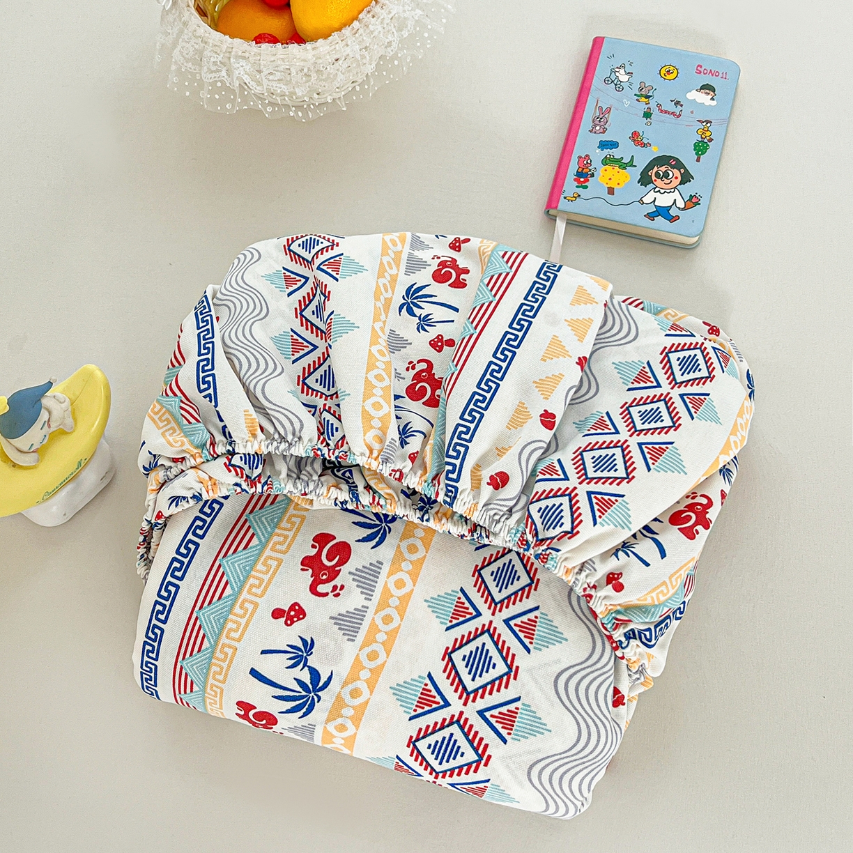 91家纺网 家纺一手货源 找家纺 栩裕纺织 2026春夏爆款老粗布凉席床单款凉席席子空调软席-提供买家秀 热带雨象-床笠款