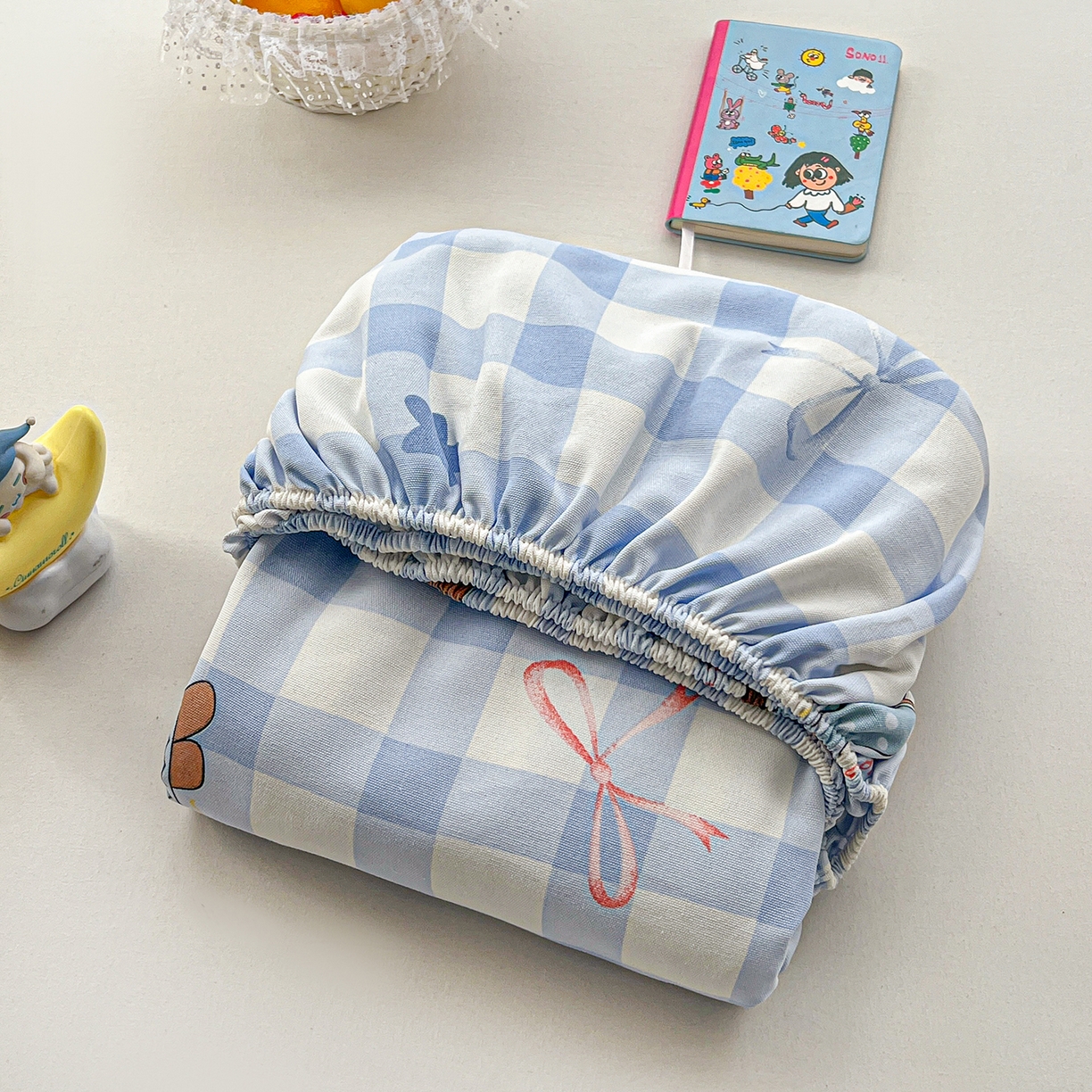 91家纺网 家纺一手货源 找家纺 栩裕纺织 2026春夏爆款老粗布凉席床单款凉席席子空调软席-提供买家秀 星空萌宠-床笠款