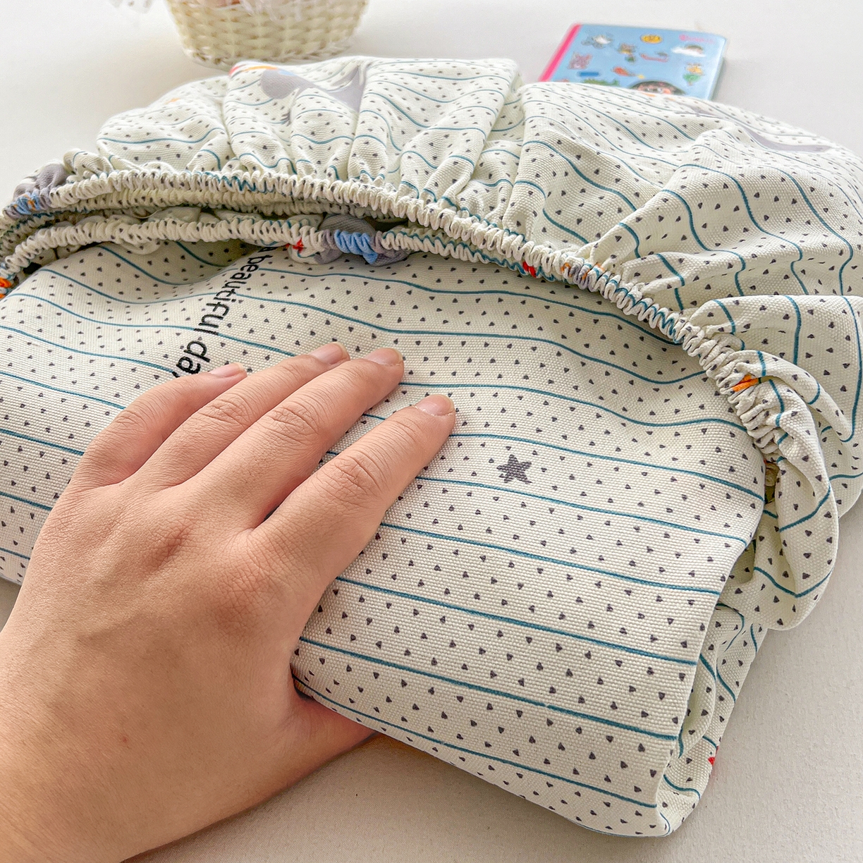 91家纺网 家纺一手货源 找家纺 栩裕纺织 2026春夏爆款老粗布凉席床单款凉席席子空调软席-提供买家秀 幸运小象-床笠款