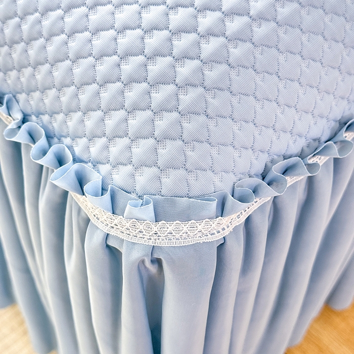 91家纺网 家纺一手货源 找家纺 苏米娜家纺SUMINA 2026新款高克重泡泡席乙纶中分子冰豆豆蕾丝床裙夏季冰丝软席三件套 minmin-兰屿