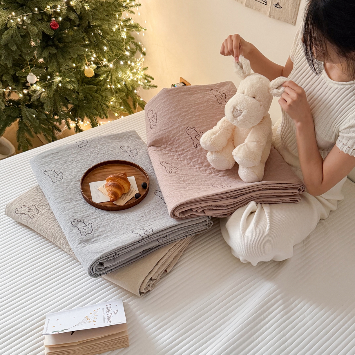 91家纺网 家纺一手货源 找家纺 （总）沐瑟家纺 2026春夏新款安心棉床盖三件套