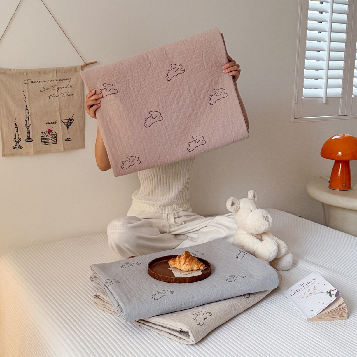 91家纺网 家纺一手货源 找家纺 沐瑟家纺 2026春夏新款安心棉床盖三件套 组合图仅供展示不可下单