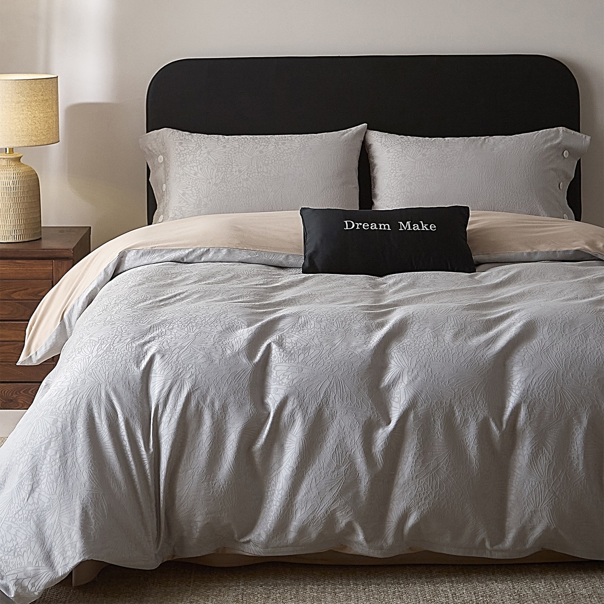 91家纺网 家纺一手货源 找家纺 （总）ONE TWO ONE 121 2026新款100A版60x16B版s50支长绒棉全棉床上用品厚织提花四件套纽扣