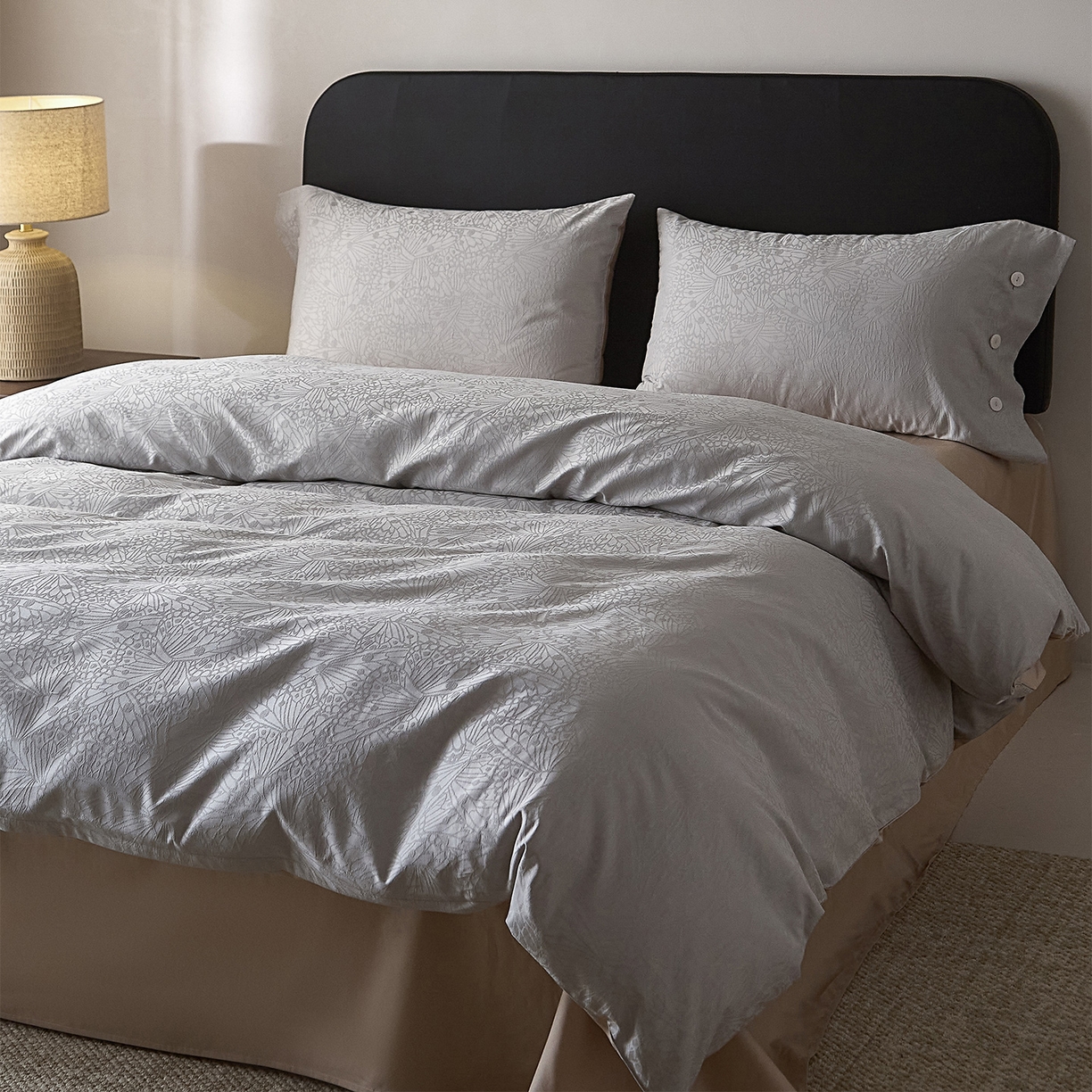 91家纺网 家纺一手货源 找家纺 （总）ONE TWO ONE 121 2026新款100A版60x16B版s50支长绒棉全棉床上用品厚织提花四件套纽扣