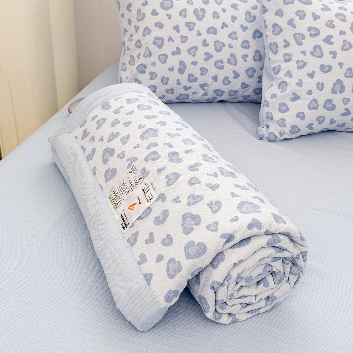 91家纺网 家纺一手货源 找家纺 （总）娜朵家纺 2026新款A类泡芙双层纱大豆夏被夏凉被空调被四件套