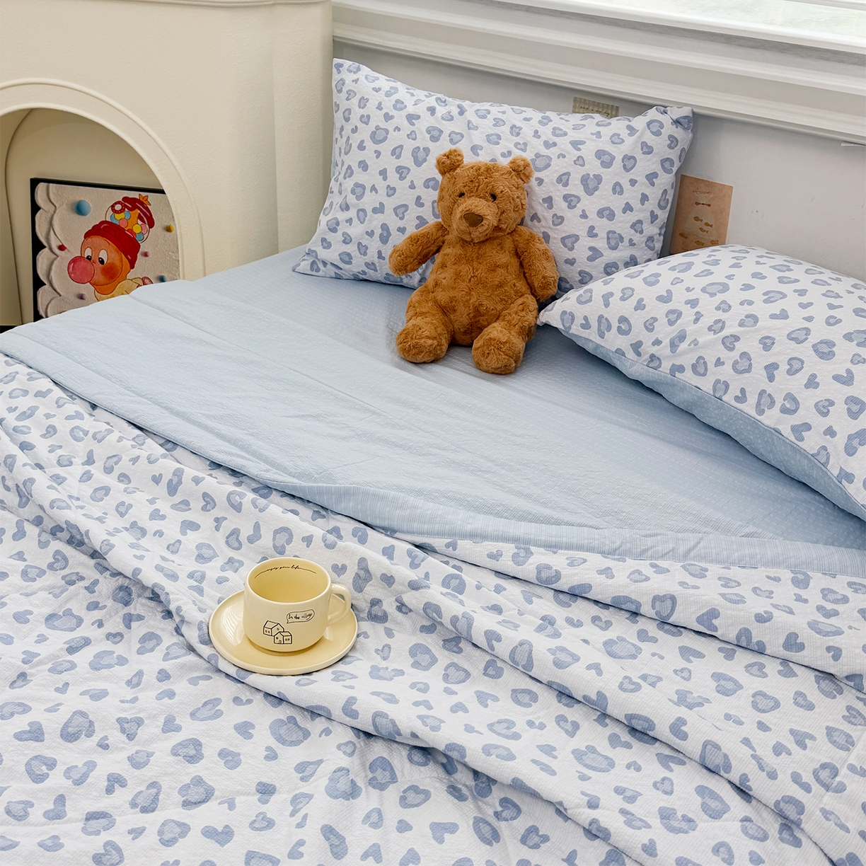 91家纺网 家纺一手货源 找家纺 （总）娜朵家纺 2026新款A类泡芙双层纱大豆夏被夏凉被空调被四件套