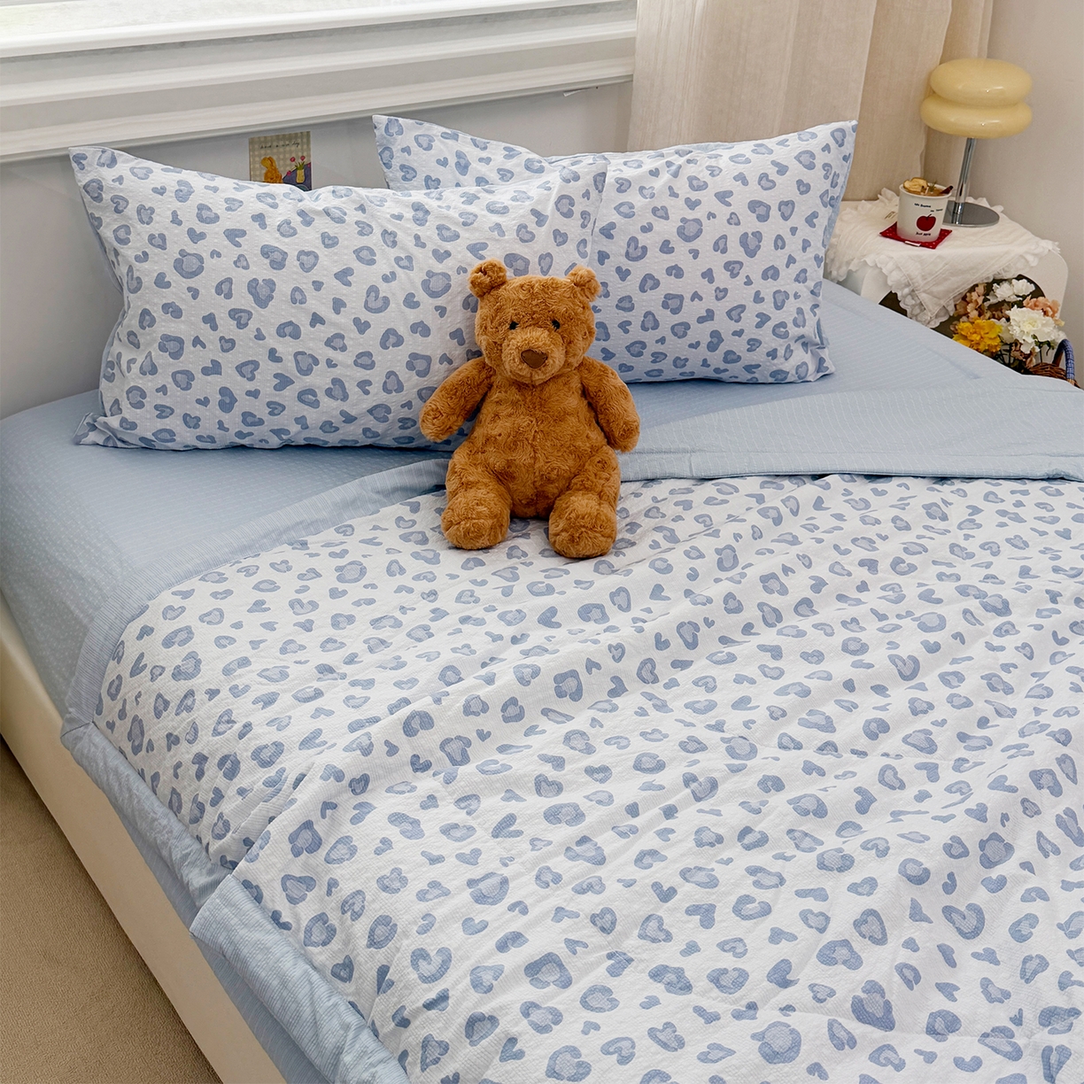 91家纺网 家纺一手货源 找家纺 （总）娜朵家纺 2026新款A类泡芙双层纱大豆夏被夏凉被空调被四件套