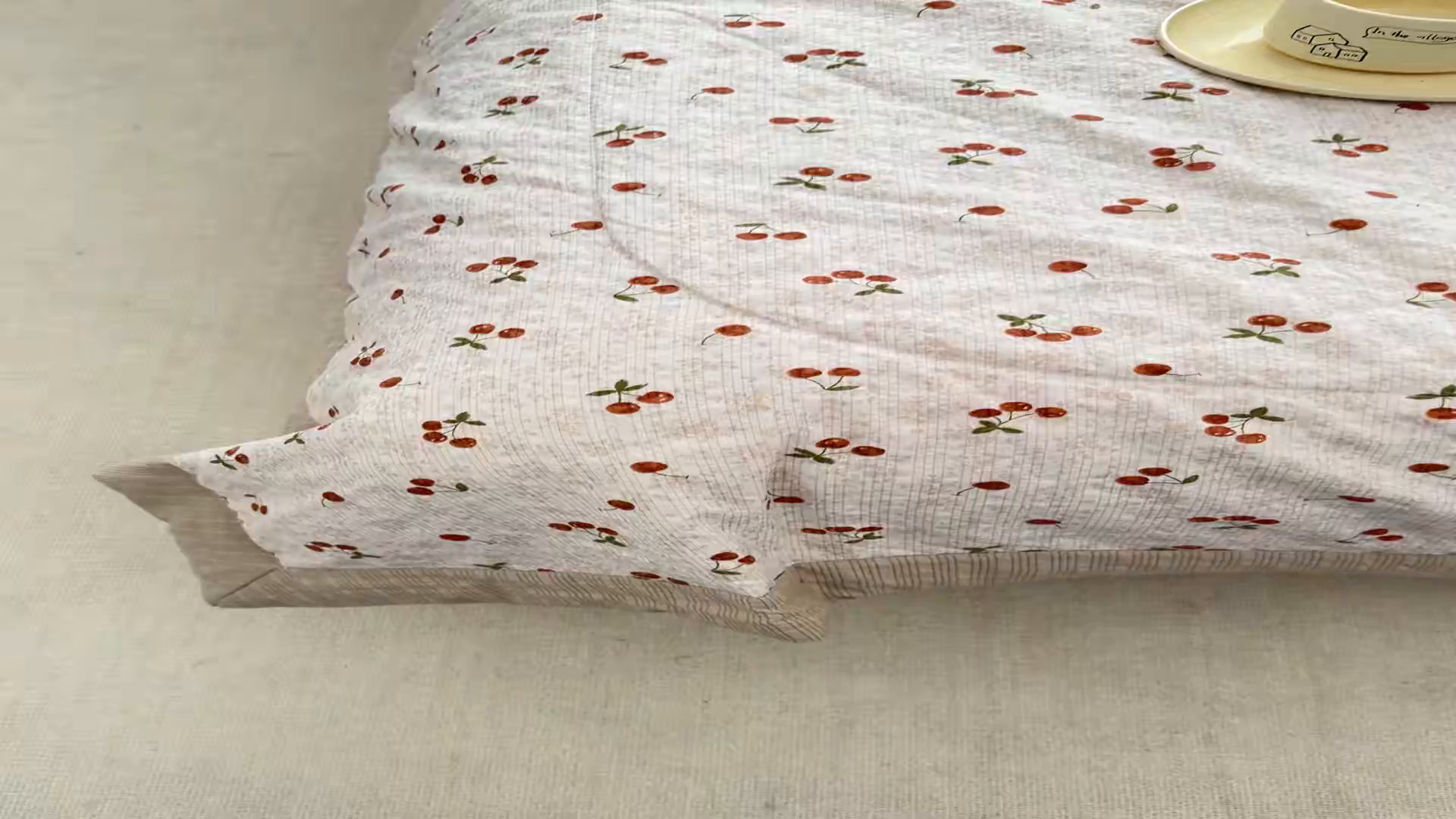 91家纺网 家纺一手货源 找家纺 娜朵家纺 2026新款A类泡芙双层纱大豆夏被夏凉被空调被四件套 田园逸趣