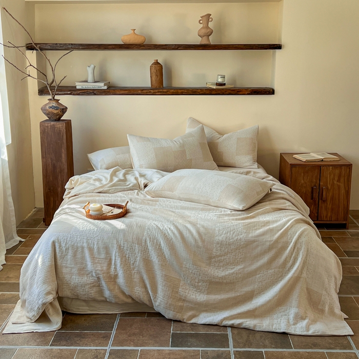 梵克保罗 2026新款精选天然棉麻提花四件套 盗梦空间