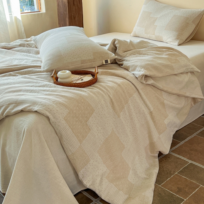 91家纺网 家纺一手货源 找家纺 梵克保罗 2026新款精选天然棉麻提花四件套 盗梦空间