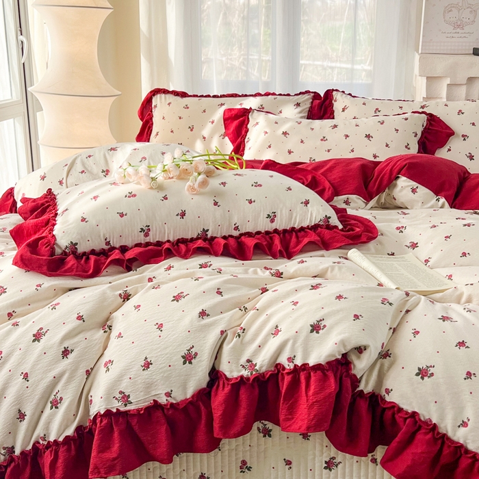 91家纺网 家纺一手货源 找家纺 （总）梵克保罗 2026新款云感双层纱床盖四件套