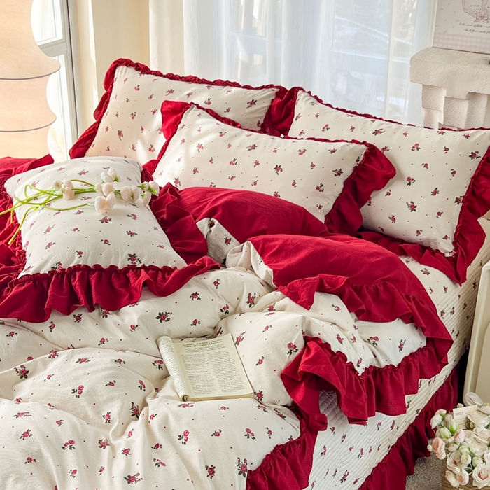 91家纺网 家纺一手货源 找家纺 （总）梵克保罗 2026新款云感双层纱床盖四件套