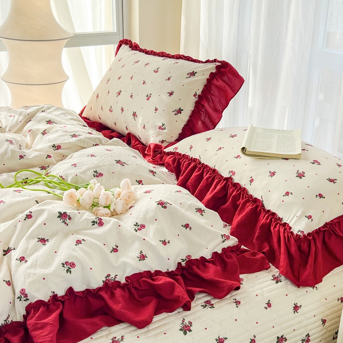 91家纺网 家纺一手货源 找家纺 （总）梵克保罗 2026新款云感双层纱床盖四件套