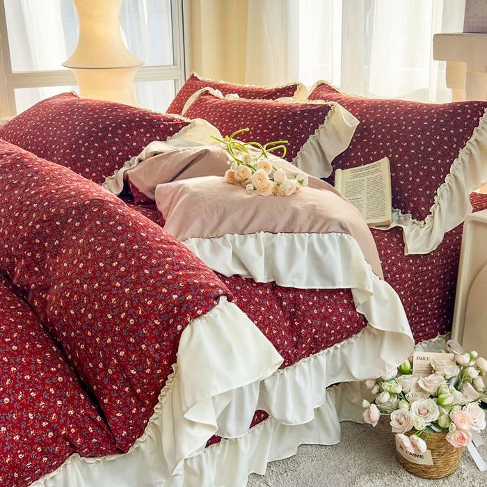 91家纺网 家纺一手货源 找家纺 （总）梵克保罗 2026新款云感双层纱床盖四件套