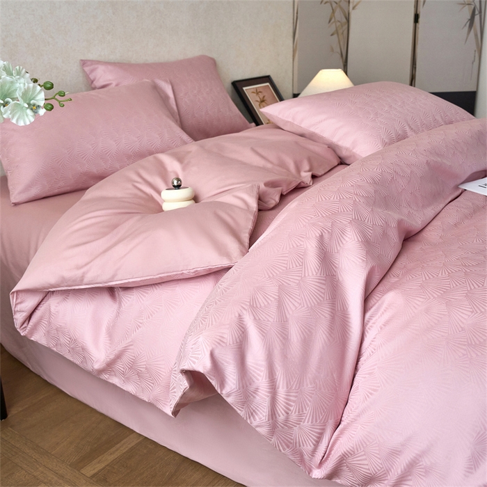 91家纺网 家纺一手货源 找家纺 （总）兰紫橙家纺 2026新款全棉贡缎提花四件套