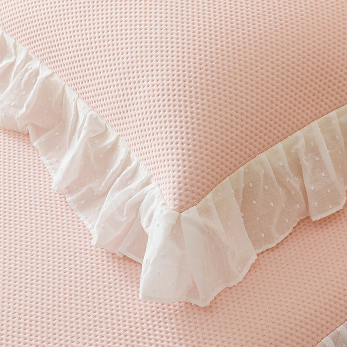 91家纺网 家纺一手货源 找家纺 （总）好儿喜家纺 2026新款凉席床笠冰丝席凉感豆豆席花边PE乙纶软凉席床笠凉席-繁花