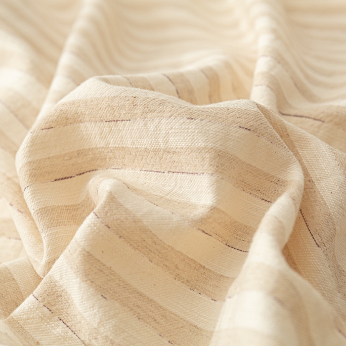 91家纺网 家纺一手货源 找家纺 梵克保罗 2026新款A类亲肤舒适棉麻纽扣款四件套 麦浪浅条