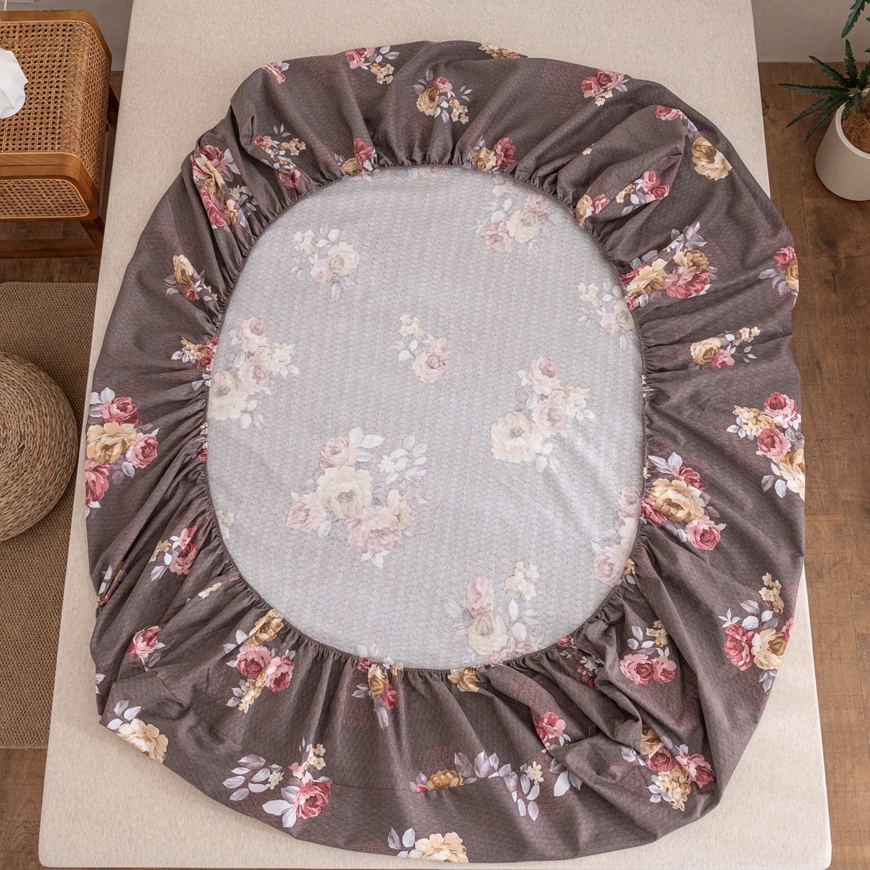 91家纺网 家纺一手货源 找家纺 首爱家纺 2026春夏新款亚麻老粗布床笠 床笠单件 丁兰