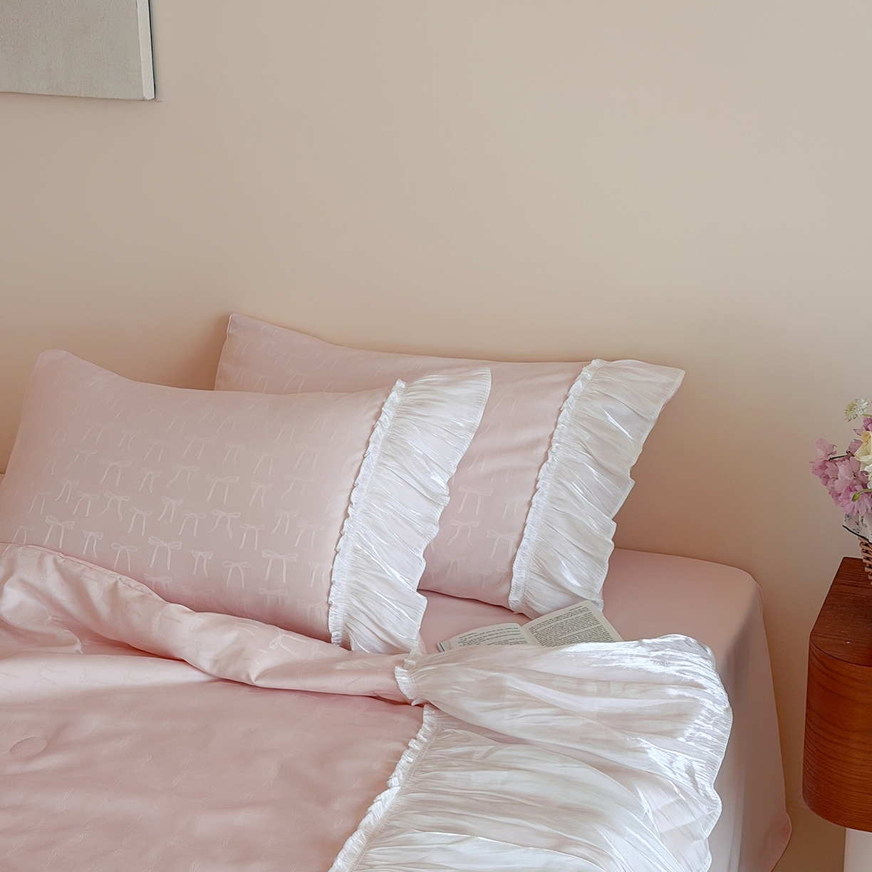 91家纺网 家纺一手货源 找家纺 山茶家居-原创设计（原山茶家纺） 2026新款水洗天丝提花夏被夏凉被空调被-月光纱 月光纱-粉