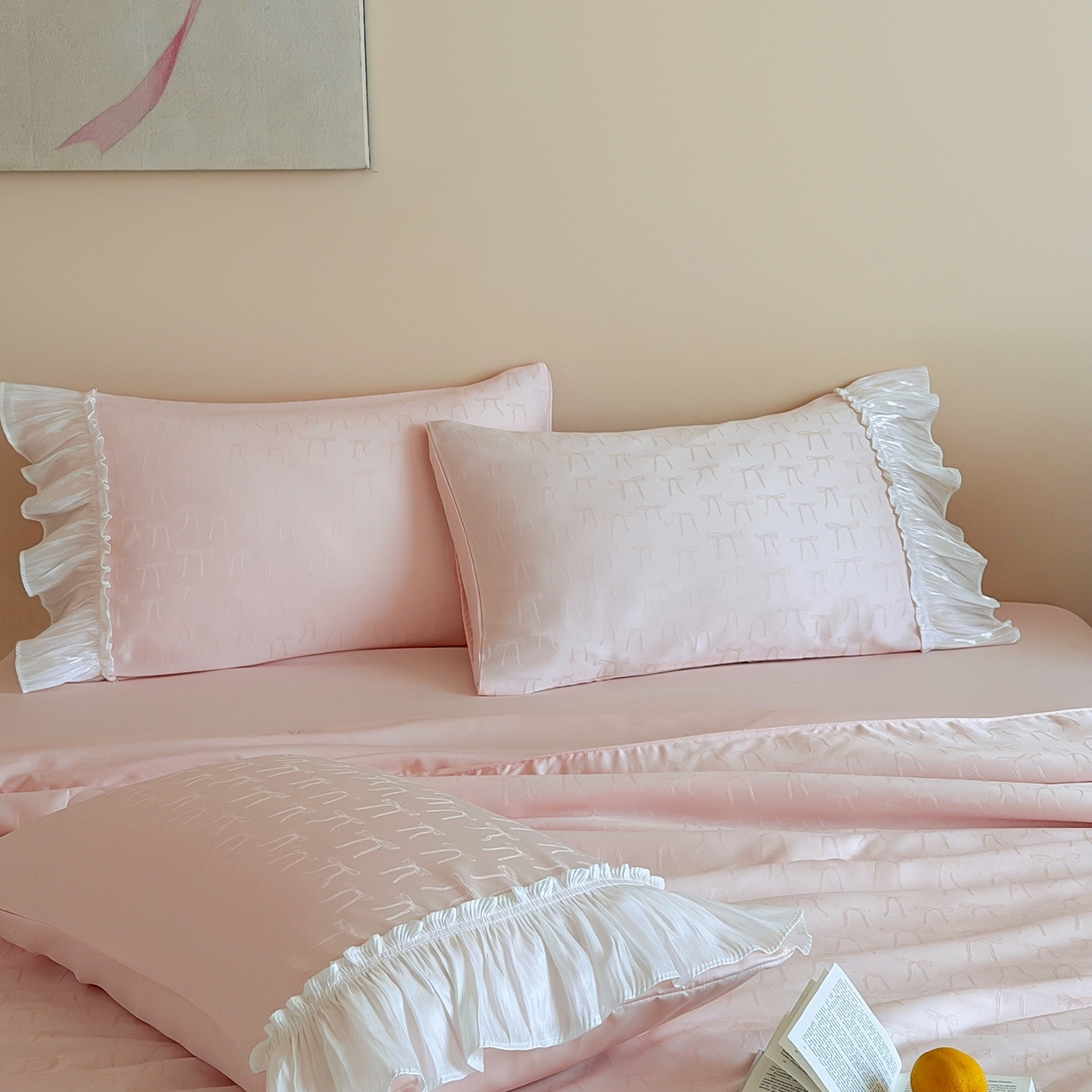 91家纺网 家纺一手货源 找家纺 山茶家居-原创设计（原山茶家纺） 2026新款水洗天丝提花夏被夏凉被空调被-月光纱 月光纱-粉